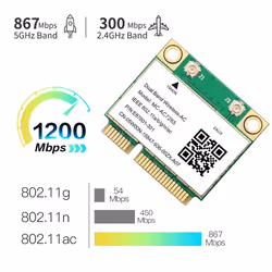 Bluetooth 4.2 Mini PCI-E Wifi Card MC-AC7265 Wireless Network Card