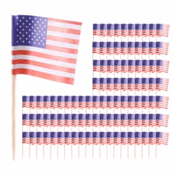 100 American Flag Toothpicks Party Cupcake Decoration Sandwich