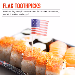 100 American Flag Toothpicks Party Cupcake Decoration Sandwich