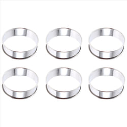 6 Pcs Muffin Tart Rings Double Rolled Tart Ring Stainless Steel Rings