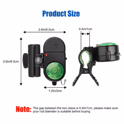 4Pcs Sensitive Electronic Fishing Alarms Indicator, with LED Lights