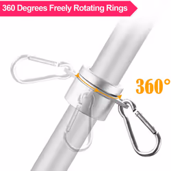 2 Pcs Flag Pole Rings Flag Pole Clips Flag Mounting Rings 1.25 Inch