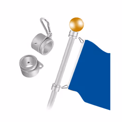 2 Pcs Flag Pole Rings Flag Pole Clips Flag Mounting Rings 1.25 Inch