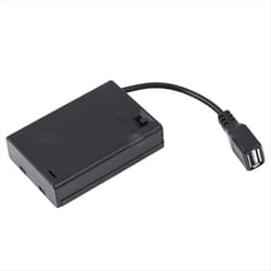 3XAA Battery Case with Cover&Switch Connected to Usb Female Connector