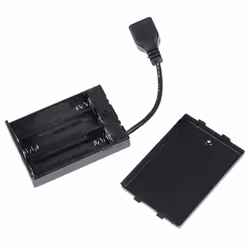 3XAA Battery Case with Cover&Switch Connected to Usb Female Connector