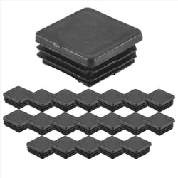20 Pcs Plastic Square Blanking End Caps Tube Inserts 25mm x 25mm