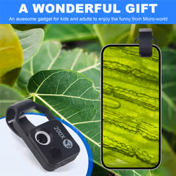 200X Cell Phone Microscope with Window Microscope, with Light/Universal Clip
