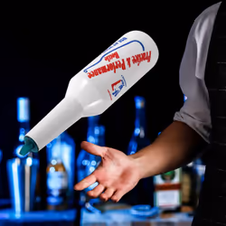 Flair Bartender Bartending Practice Bar Pub Bottle Wine Cocktail Shaker - White