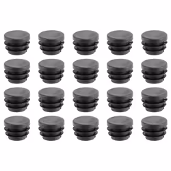 Blanking End Caps Round Tube Insert Cover 19mm Dia 20 Pcs Black