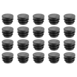 Blanking End Caps Round Tube Insert Cover 19mm Dia 20 Pcs Black