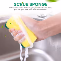 30pcs Sponge Scouring Pads Dish Washing Cleaning Scrubber Brush