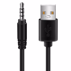 3.5mm Plug AUX Audio Jack to USB 2.0 Male Charger Cable Adapter Cord