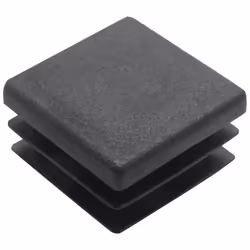 100pcs Plastic Square Tube Inserts End Blanking Caps 2x 20mm Black