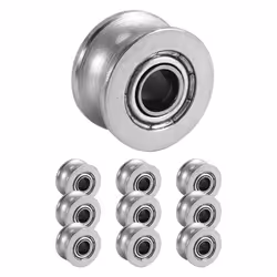 10pcs U Groove Bearing U624ZZ Carbon Steel Ball Bearing Pulley