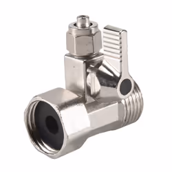 RO Feed Water Adapter 1/2" to 1/4" Ball Valve Faucet Tap Silver