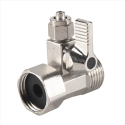 RO Feed Water Adapter 1/2" to 1/4" Ball Valve Faucet Tap Silver