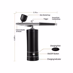 Airbrush Kit Rechargeable Airbrush Compressor, 30PSI High Pressure