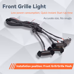 for Toyota LED Front Grille Smoked Amber Light Daytime Running Lights