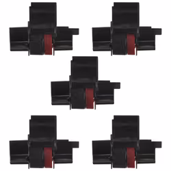 IR-40T (5 Pack)Calculator Printer Ribbons Ink Roller - Black & Red