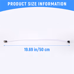 50CM SATA 3.0III SATA3 7pin 6Gb/s Data Cord with Nylon Sleeved(White)