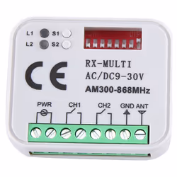 Universal RX Multi Frequency 300-868MHz Receiver 2CH 12V 24V