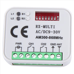 Universal RX Multi Frequency 300-868MHz Receiver 2CH 12V 24V