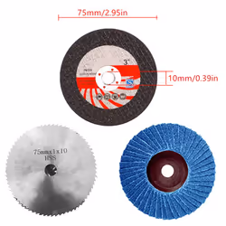 5Pcs 75mm Cutting Disc for 10mm Bore Angle Grinder Metal Saw Blade