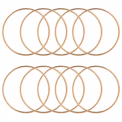 10 Pack 3 Inch Gold Dream Catcher Rings Hoops Macrame Ring for Crafts
