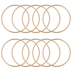 10 Pack 3 Inch Gold Dream Catcher Rings Hoops Macrame Ring for Crafts