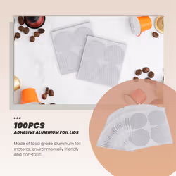 100Pcs Adhesive Aluminum Foil Lids Seals Stickers