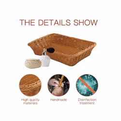 Plastic Rattan Basket, Bread Basket Bread Shop Basket Woven