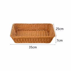 Plastic Rattan Basket, Bread Basket Bread Shop Basket Woven
