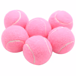 6Pc Pack Pink Tennis Balls Wear- Elastic Training Balls 66mm