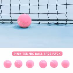 6Pc Pack Pink Tennis Balls Wear- Elastic Training Balls 66mm