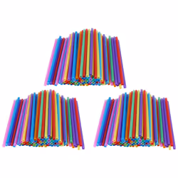 300Pcs 10.3in Jumbo Straws Smoothie Straws Assorted Bright Colors