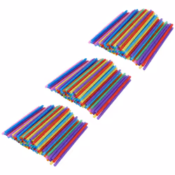 300Pcs 10.3in Jumbo Straws Smoothie Straws Assorted Bright Colors