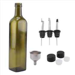 Glass Olive Oil Bottle-500 Ml Green Oil and Vinegar Bottle