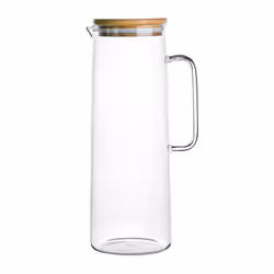 1.7L Glass Water Pitcher with Handle Lid Tea Pitcher Water Juice Jug