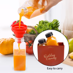 12oz Empty Plastic Juice Bottles with Caps,Reusable Water Bottles