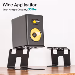 Desktop Speaker Stands, 1 Pair, Studio Monitor Riser
