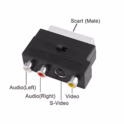 1080P -Compatible Male AV Cable W/SCART To 3 Phono Adapter