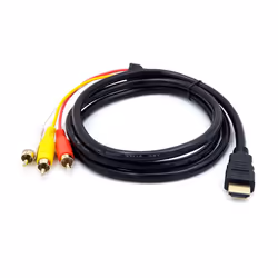 1080P -Compatible Male AV Cable W/SCART To 3 Phono Adapter