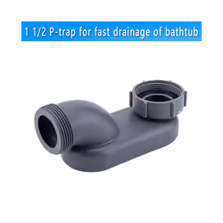 Low Profile 1 1/2 P Trap Flexible Bathtub Drain Pipe Flat P Trap Free