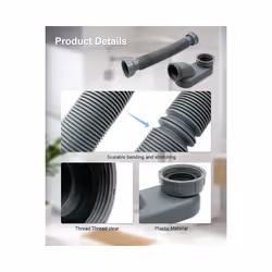 Low Profile 1 1/2 P Trap Flexible Bathtub Drain Pipe Flat P Trap Free