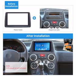 7 Inch 2 Din Car Stereo Radio Fascia Adapter for 2003-2012 FIAT PANDA