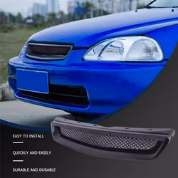 EK T-R Style Front Bumper Hood Mesh Grill Racing Grille for Honda