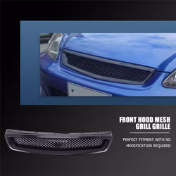 EK T-R Style Front Bumper Hood Mesh Grill Racing Grille for Honda