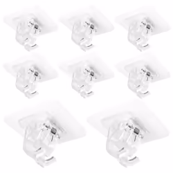 8PCS No Drill Curtain Rod Brackets Curtain Rod Holder Hooks for Home