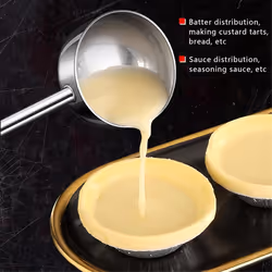 Small Soup Ladle Stainless Steel Metal Deep Spoon With Pour Spout