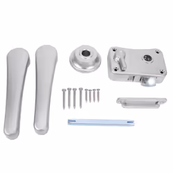 RV Toilet Door Lock Bathroom Door Lock Caravan Boat Latch Handle Lock